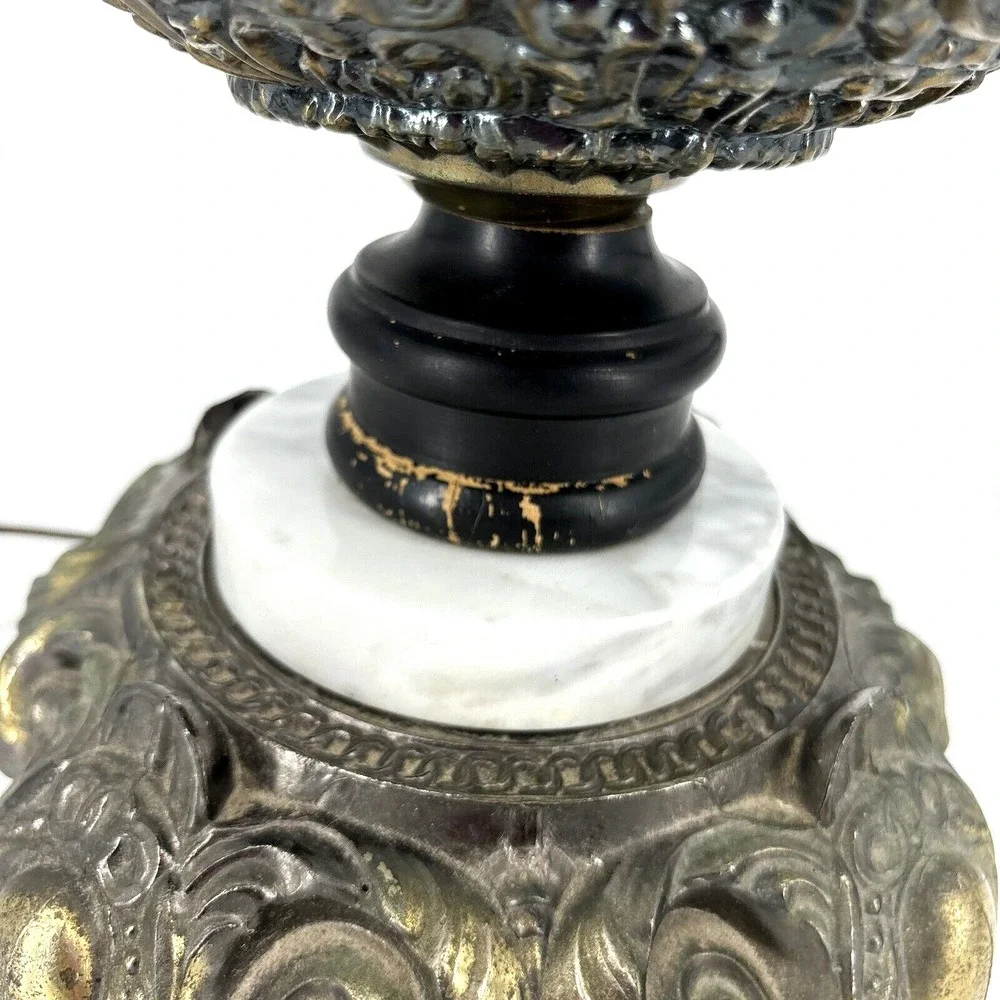1971 EF Industries Table Lamp #145 Victorian Banquet Globe Hollywood Regency‎